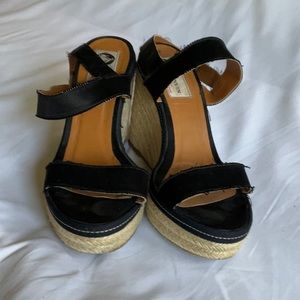 Lanvin Espadrille Wedge Sandals 37.5